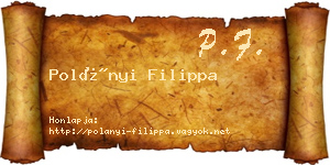 Polányi Filippa névjegykártya